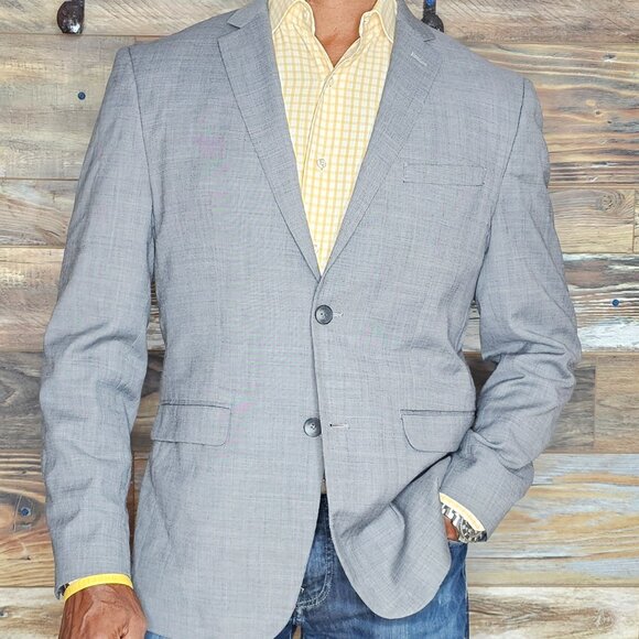 Penguin an Original Gray Wool Blend Dual Vent Sport Jacket Blazer 40R - Picture 7 of 11